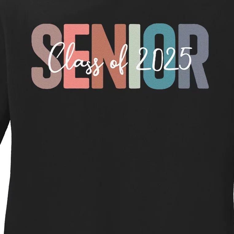 Class Of 2025 Senior Graduation Back To School Graduate Gift Ladies Long Sleeve Shirt