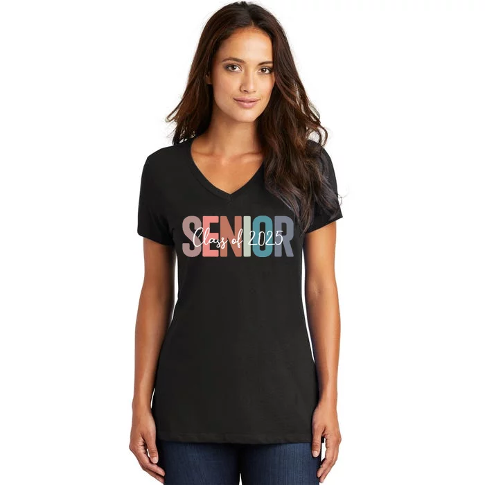 Class Of 2025 Senior Graduation Back To School Graduate Gift Women's V-Neck T-Shirt