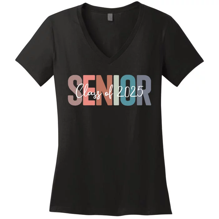 Class Of 2025 Senior Graduation Back To School Graduate Gift Women's V-Neck T-Shirt