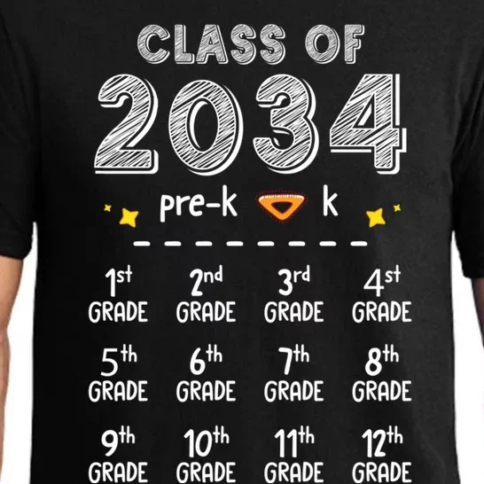 Class Of 2034 Graduates From Kindergarten To Graduation Day Gift Pajama Set