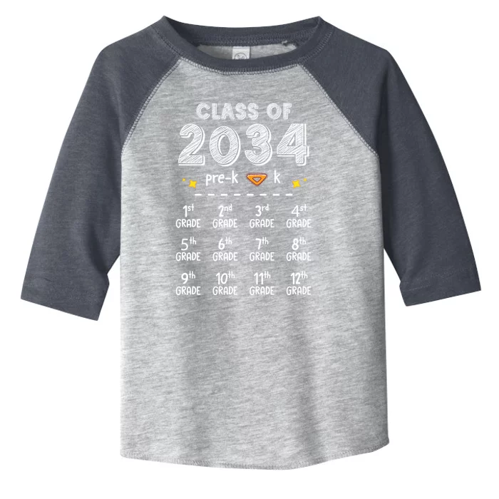 Class Of 2034 Graduates From Kindergarten To Graduation Day Gift Toddler Fine Jersey T-Shirt