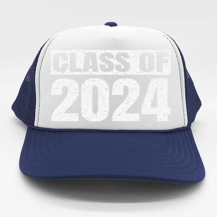 Class Of 2024 First Day Of School Graduate Grad Vintage Gift Trucker Hat