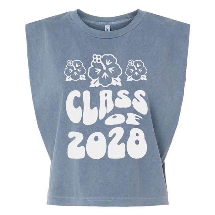 Class Of 2028 Kindergarten Garment-Dyed Women's Muscle Tee