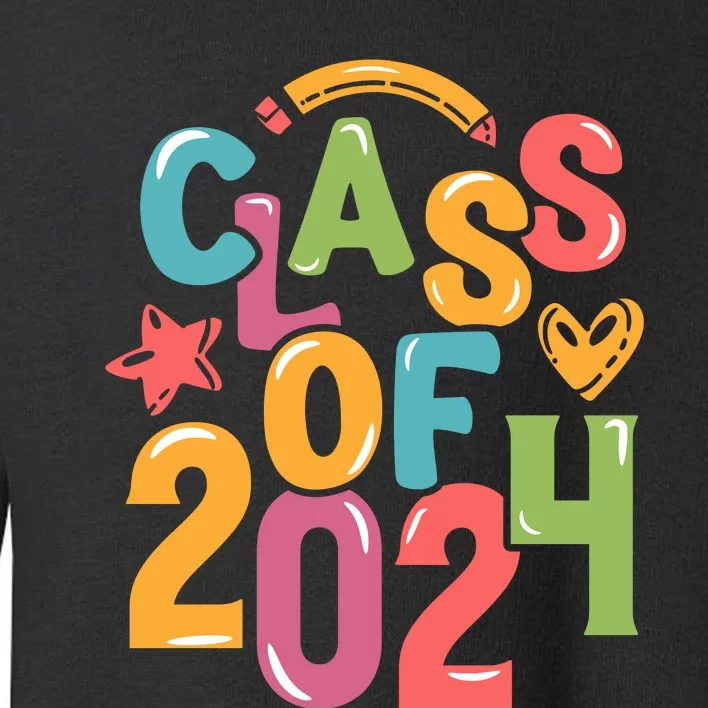 Class Of 2024 Celebration Graphic Toddler Sweatshirt