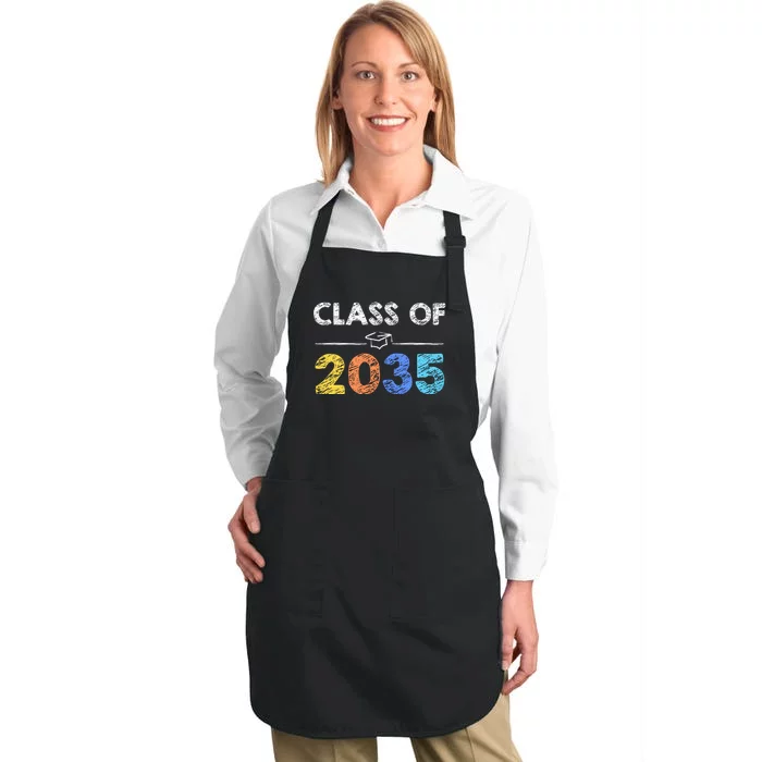 Class Of 2035 Future Graduate Full-Length Apron With Pocket