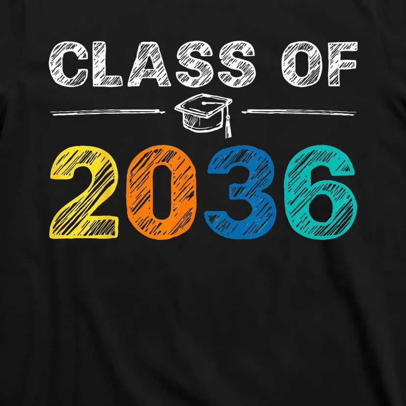 Class of 2036 Grow With Me First Day of School Graduation T-Shirt