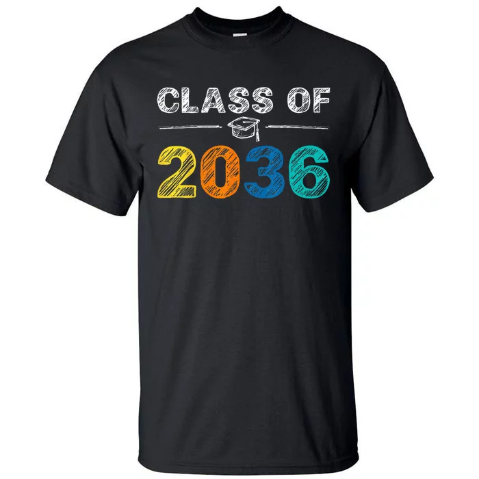 Class of 2036 Grow With Me First Day of School Graduation Tall T-Shirt