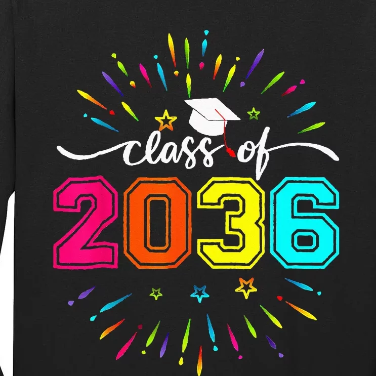 Class Of 2036 First Day Kindergarten Grow With Me Tall Long Sleeve T-Shirt