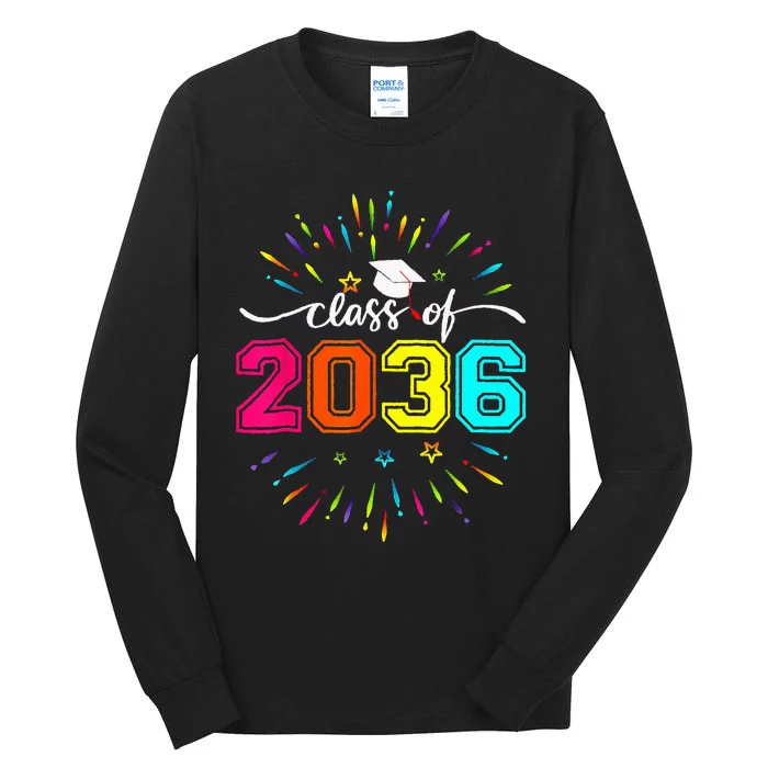 Class Of 2036 First Day Kindergarten Grow With Me Tall Long Sleeve T-Shirt