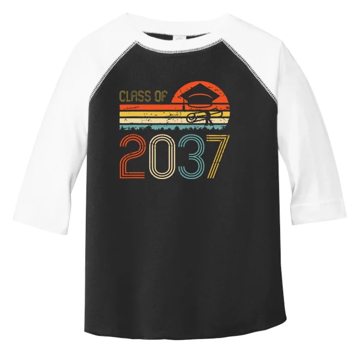 Class Of 2037 Grow With Me Prek Graduate Vintage Retro Toddler Fine Jersey T-Shirt