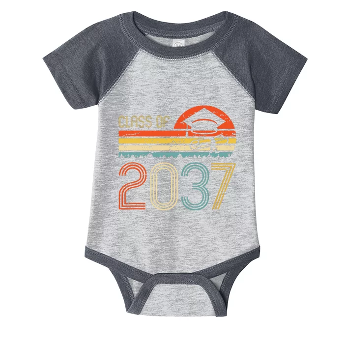 Class Of 2037 Grow With Me Prek Graduate Vintage Retro Infant Baby Jersey Bodysuit