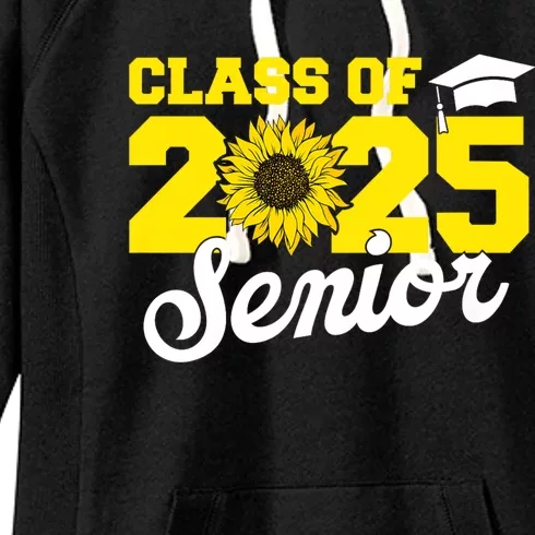 Class Of 2025 Senior 2025 Sunflower Back To School 2025 Girl Women's Fleece Hoodie