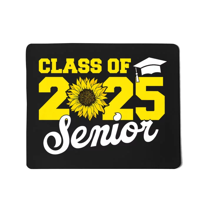 Class Of 2025 Senior 2025 Sunflower Back To School 2025 Girl Mousepad