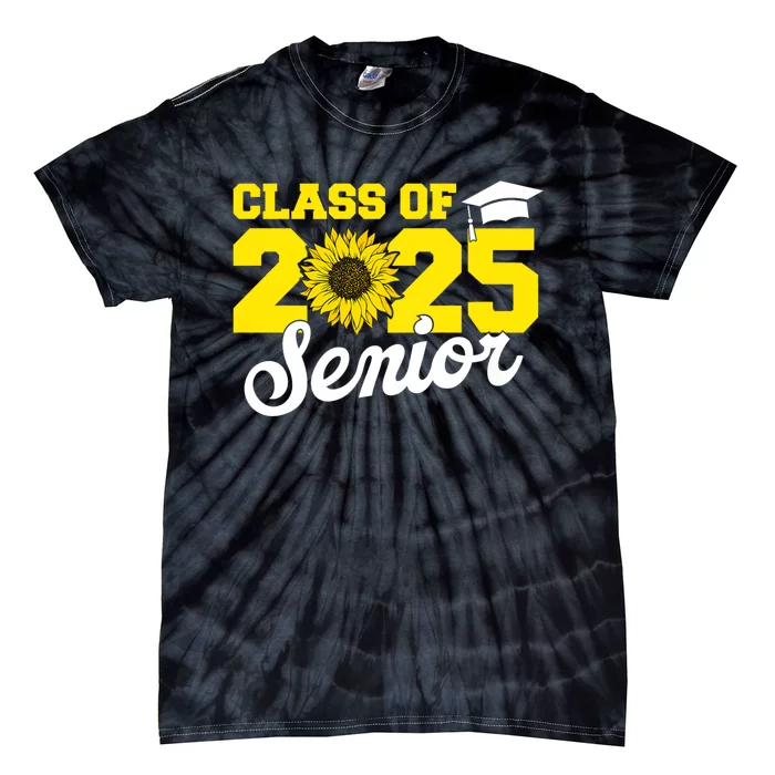 Class Of 2025 Senior 2025 Sunflower Back To School 2025 Girl Tie-Dye T-Shirt