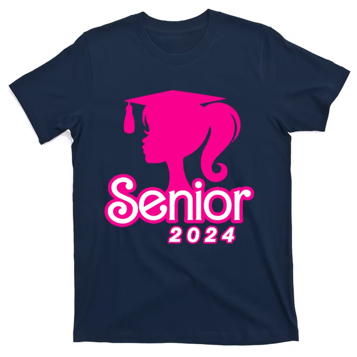 Class Of 2024 Senior Pink Design Funny Seniors 2024 Girl T-Shirt