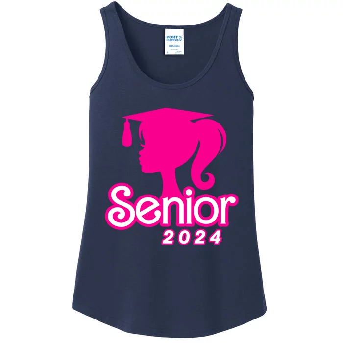 Class Of 2024 Senior Pink Design Funny Seniors 2024 Girl Ladies Essential Tank