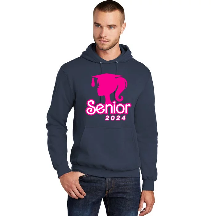 Class Of 2024 Senior Pink Design Funny Seniors 2024 Girl Tall Hoodie