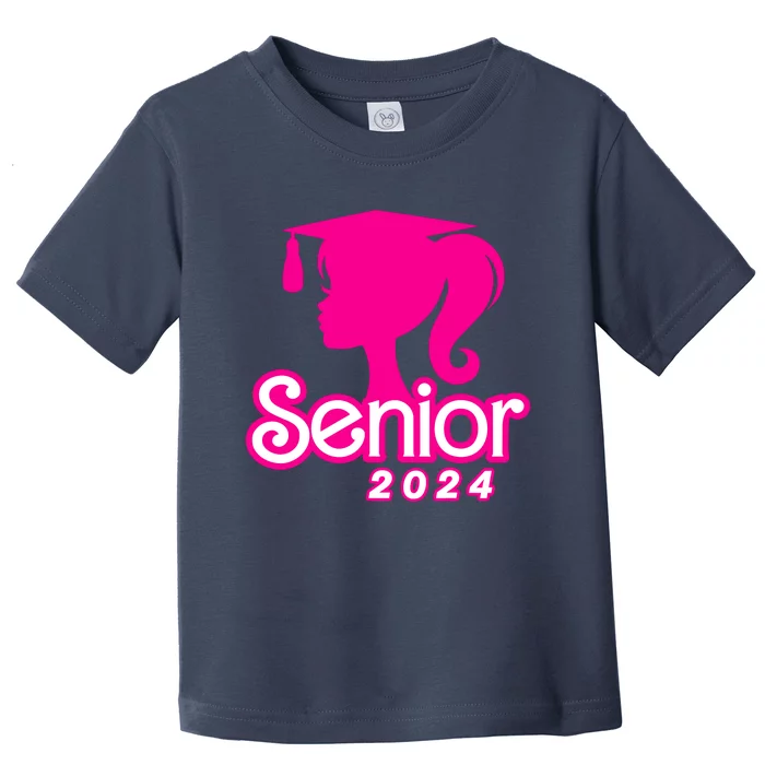 Class Of 2024 Senior Pink Design Funny Seniors 2024 Girl Toddler T-Shirt