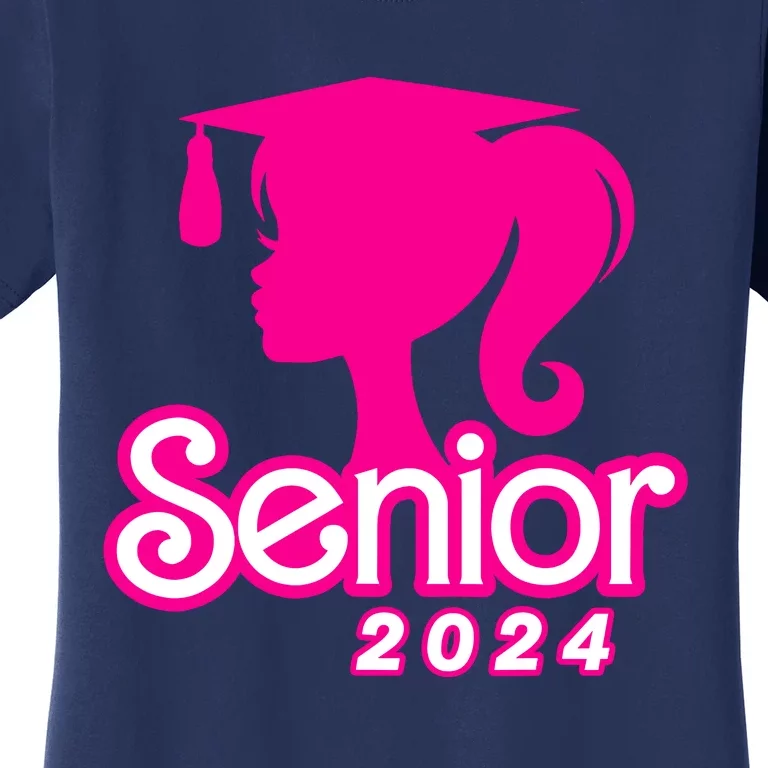 Class Of 2024 Senior Pink Design Funny Seniors 2024 Girl Women's T-Shirt