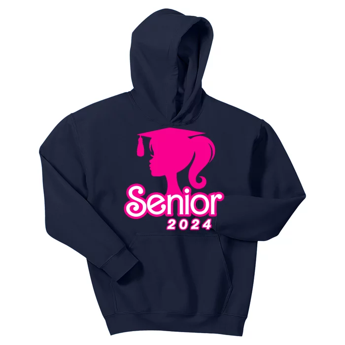 Class Of 2024 Senior Pink Design Funny Seniors 2024 Girl Kids Hoodie