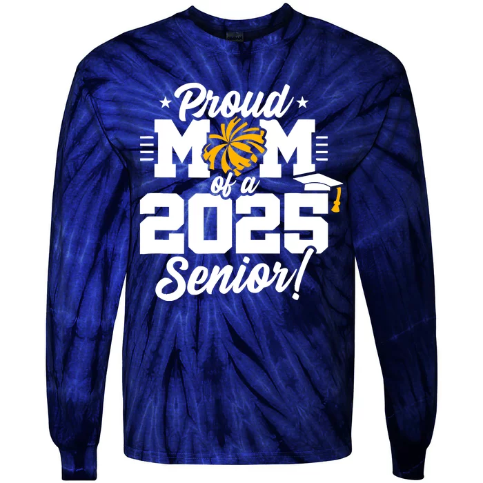 Class Of 2025 Senior Year Cheer Mom Senior 2025 Tie-Dye Long Sleeve Shirt