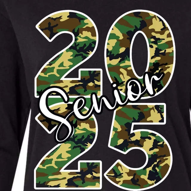 Class Of 2025 Camo Senior Womens Cotton Relaxed Long Sleeve T-Shirt