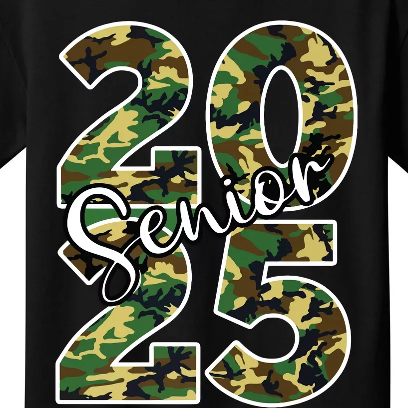 Class Of 2025 Camo Senior Kids T-Shirt