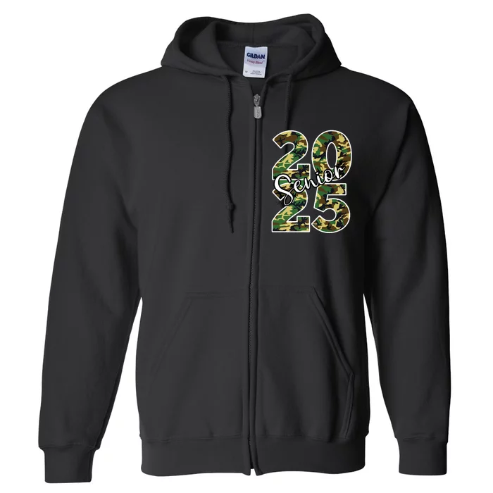 Class Of 2025 Camo Senior Full Zip Hoodie