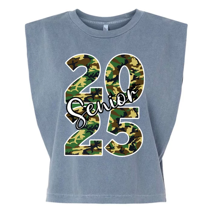 Class Of 2025 Camo Senior Garment-Dyed Women's Muscle Tee