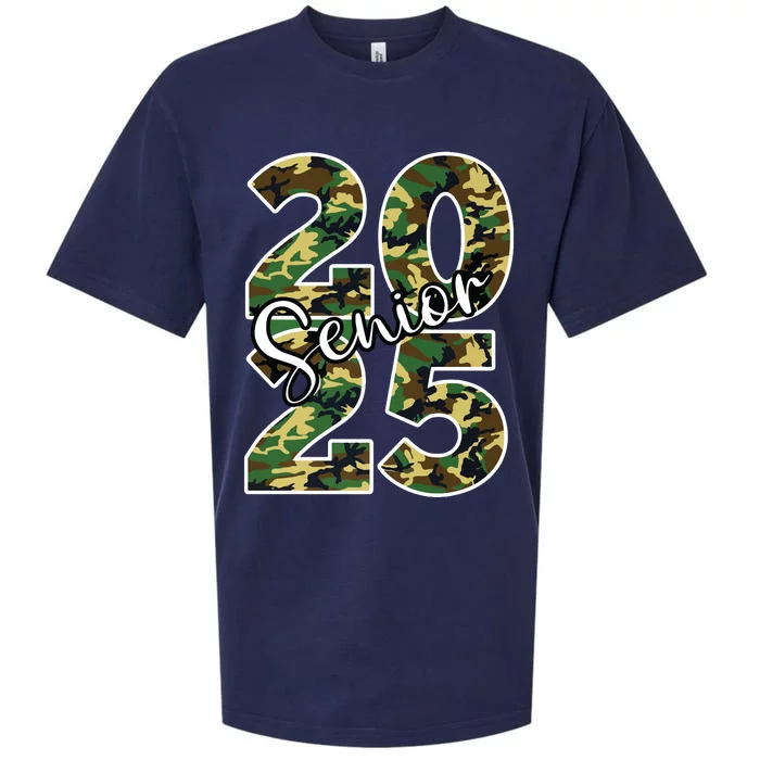 Class Of 2025 Camo Senior Sueded Cloud Jersey T-Shirt