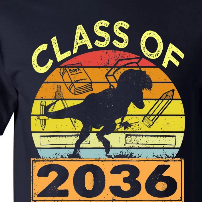 Class Of 2036 Grow With Me Dinosaur First Day Of Preschool Tall T-Shirt