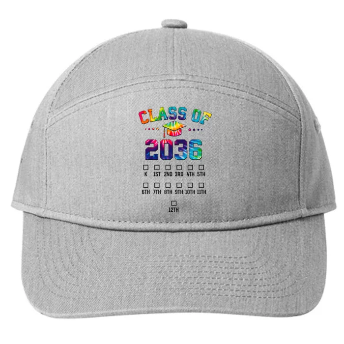 Class of 2036 Grow With Me With Space For Checkmarks 7-Panel Snapback Hat