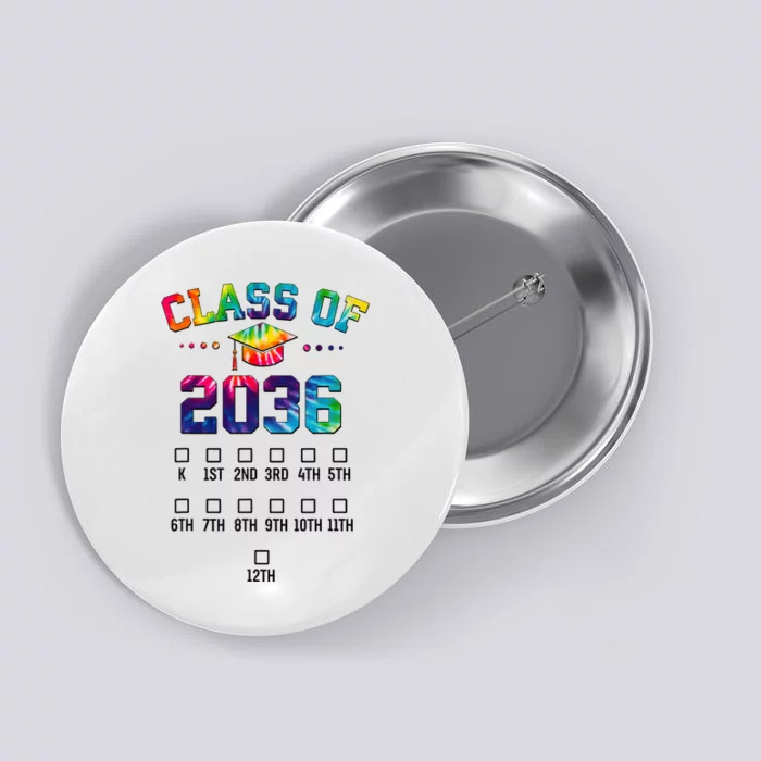 Class of 2036 Grow With Me With Space For Checkmarks Button