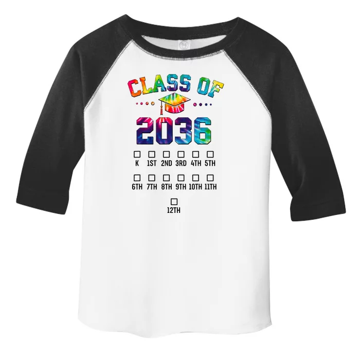 Class of 2036 Grow With Me With Space For Checkmarks Toddler Fine Jersey T-Shirt