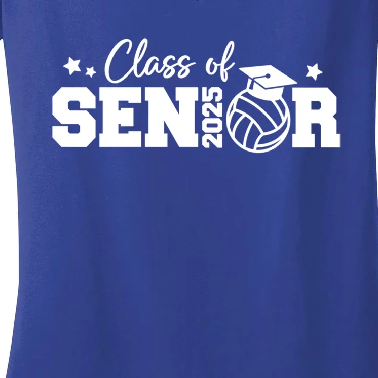 Class Of 2025 Graduation Volleyball Senior 2025 Cute Gift Women's V-Neck T-Shirt