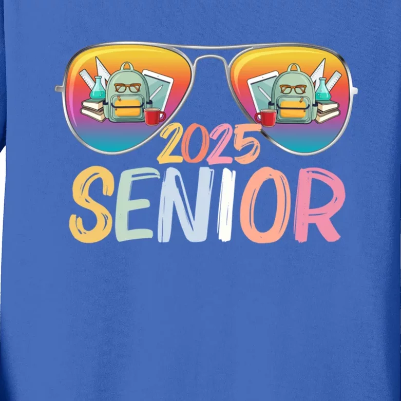 Class Of 2025 Sunglasses Senior 2025 Graduation Party Great Gift Kids Long Sleeve Shirt