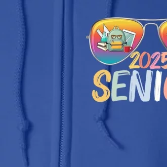 Class Of 2025 Sunglasses Senior 2025 Graduation Party Great Gift Full Zip Hoodie