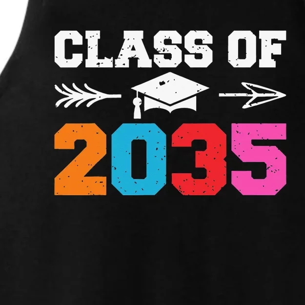 Class Of 2035 Grow With Me Graduation First Day of School Ladies Tri-Blend Wicking Tank