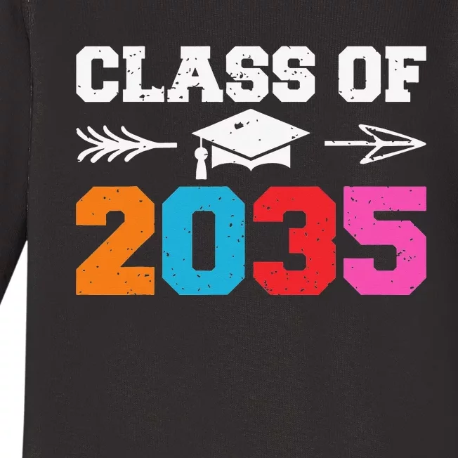 Class Of 2035 Grow With Me Graduation First Day of School Baby Long Sleeve Bodysuit