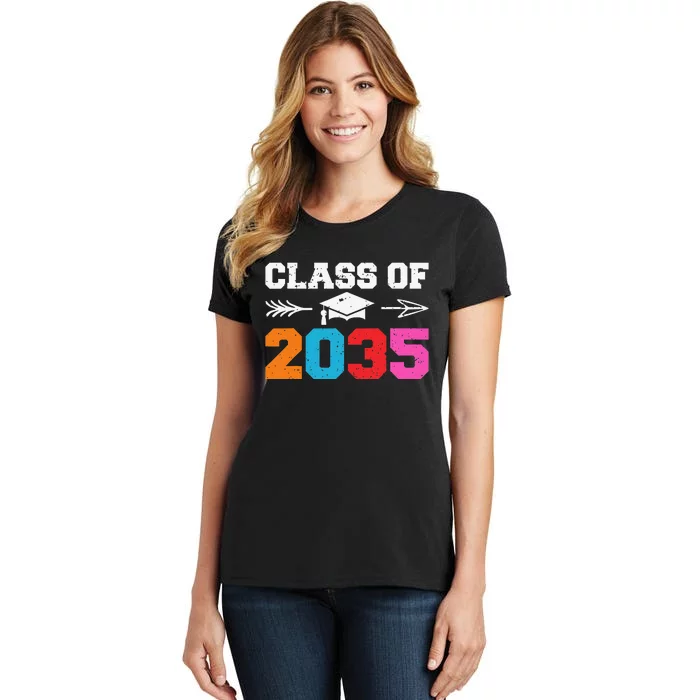 Class Of 2035 Grow With Me Graduation First Day of School Women's T-Shirt