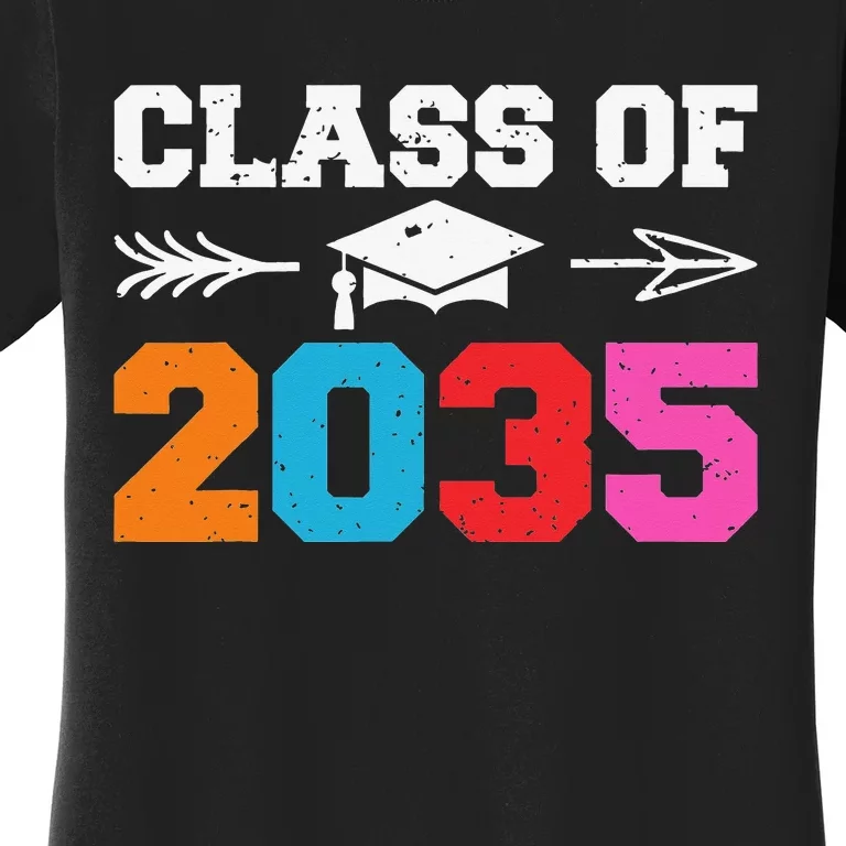 Class Of 2035 Grow With Me Graduation First Day of School Women's T-Shirt