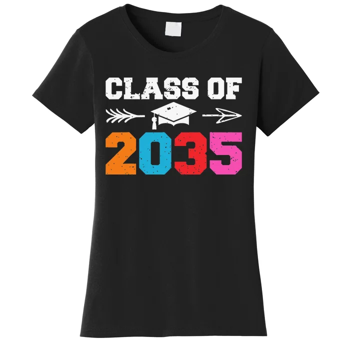 Class Of 2035 Grow With Me Graduation First Day of School Women's T-Shirt