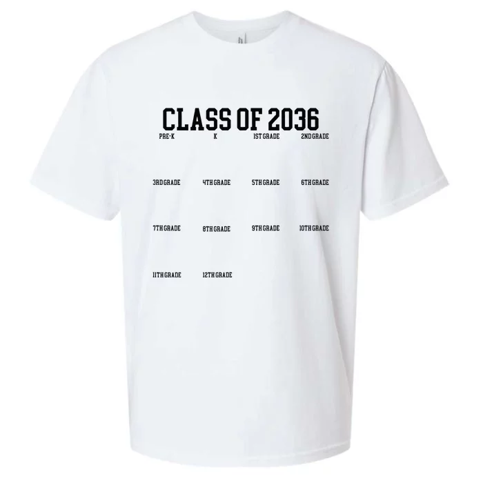 Class Of 2036 Grow With Me Handprint Graduation Sueded Cloud Jersey T-Shirt