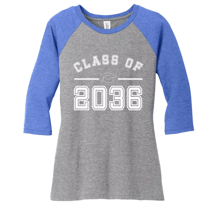 Class Of 2036 Graduation Women's Tri-Blend 3/4-Sleeve Raglan Shirt