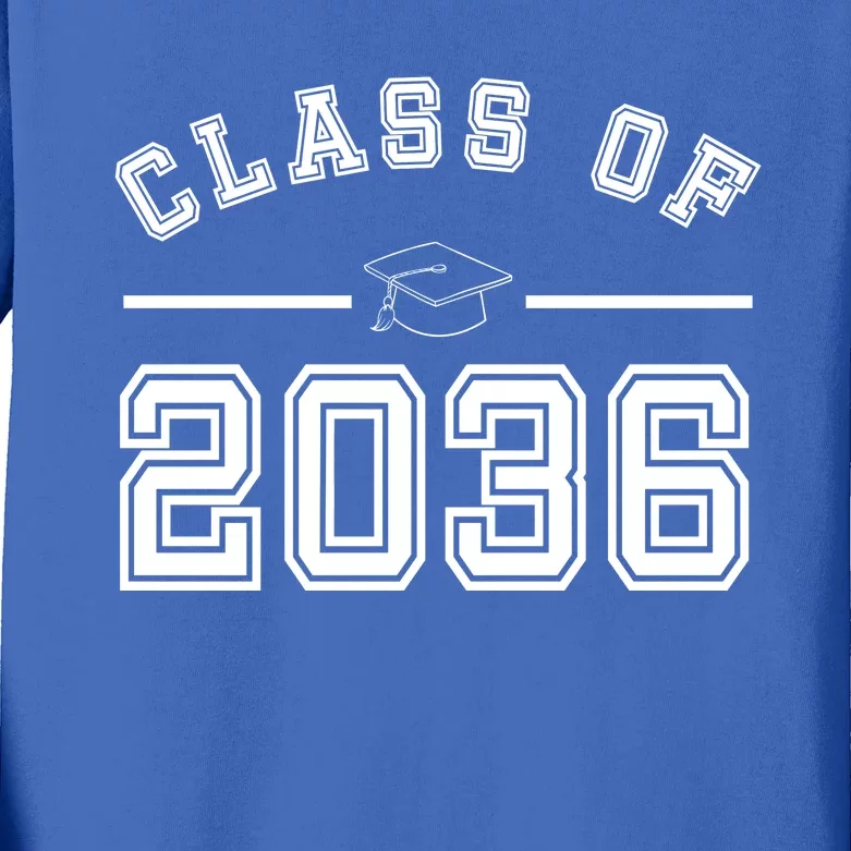 Class Of 2036 Graduation Kids Long Sleeve Shirt