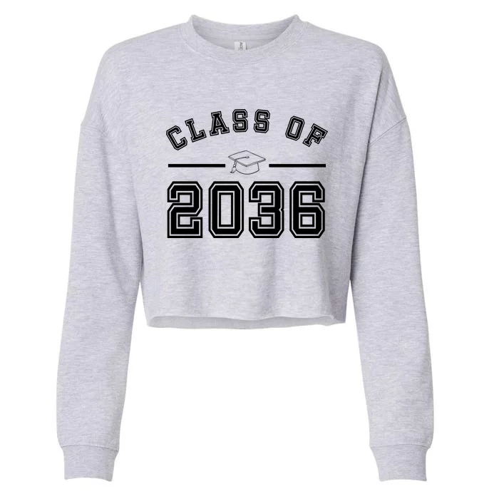 Class Of 2036 Graduation Cropped Pullover Crew