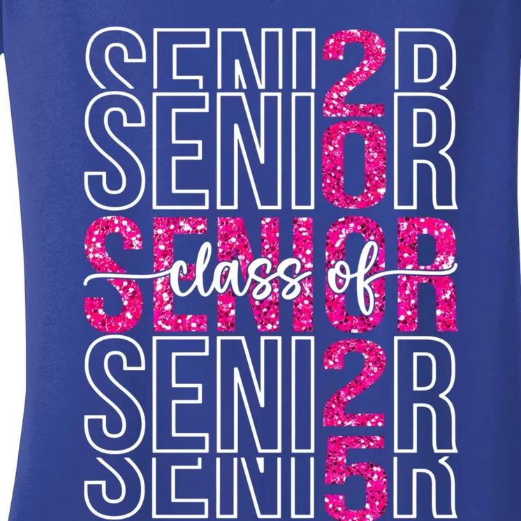 Class Of 2025 Graduate College High School Senior 2025 Gift Women's V-Neck T-Shirt