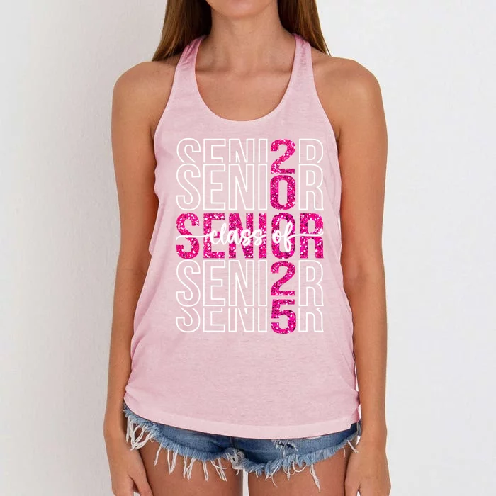 Class Of 2025 Graduate College High School Senior 2025 Gift Women's Knotted Racerback Tank