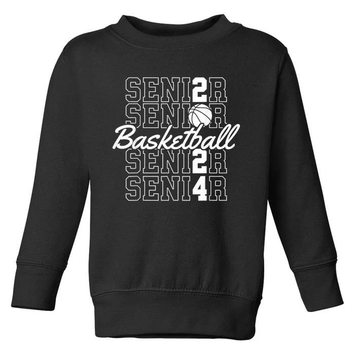 Class Of 2024 Senior Basketball Toddler Sweatshirt