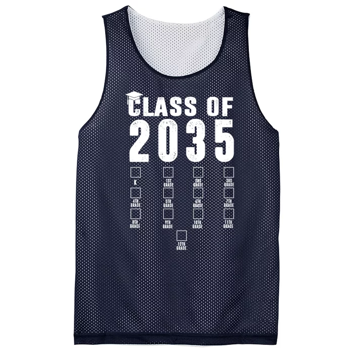 Class Of 2035 Graduation Countdown Mesh Reversible Basketball Jersey Tank